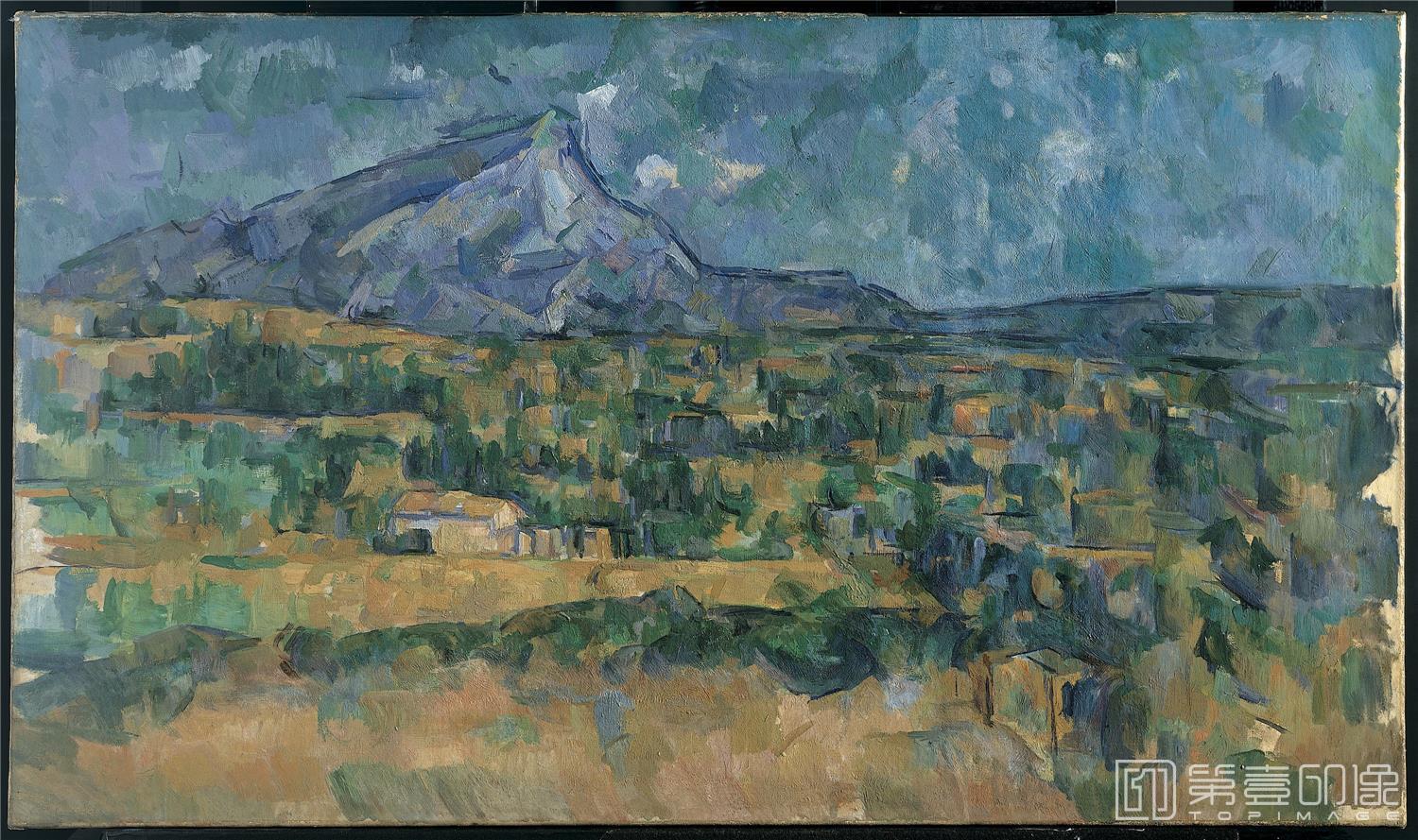 油画-美国纽约大都会美术馆油画藏画-Paul CézanneMont Sainte-Victoire-1690